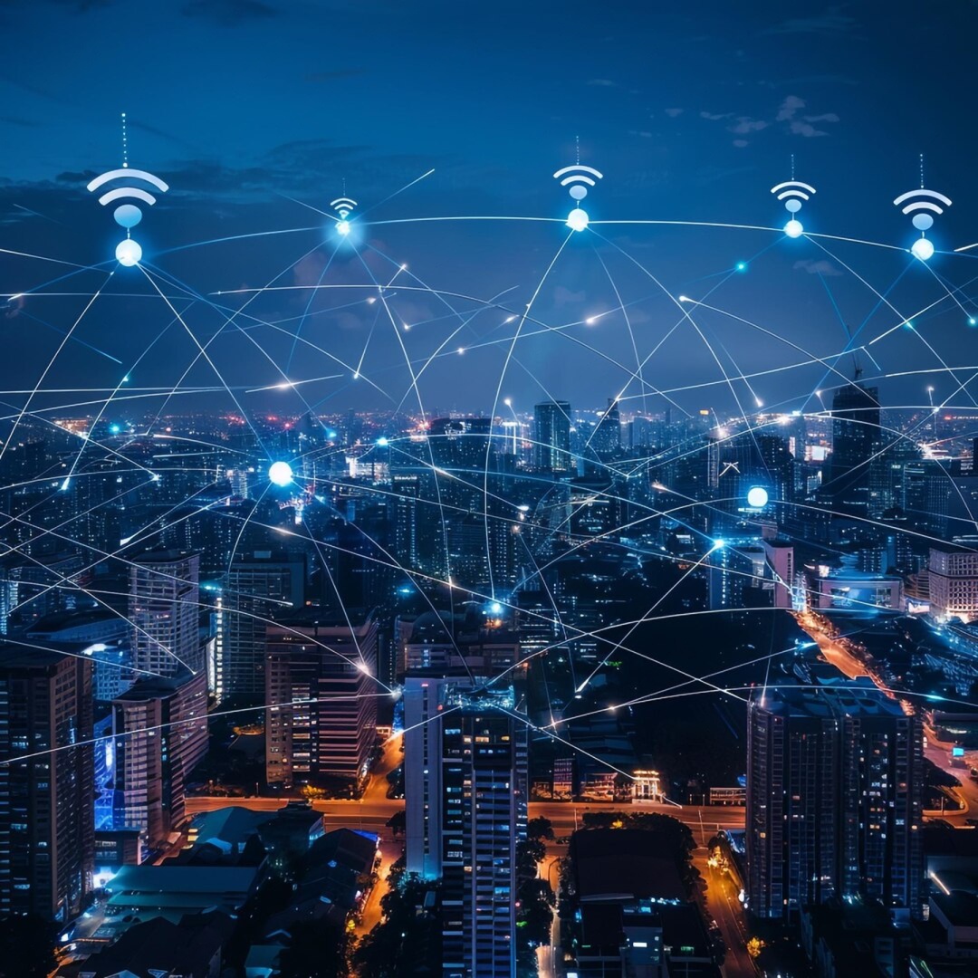 Fibre backbone with connected network nodes